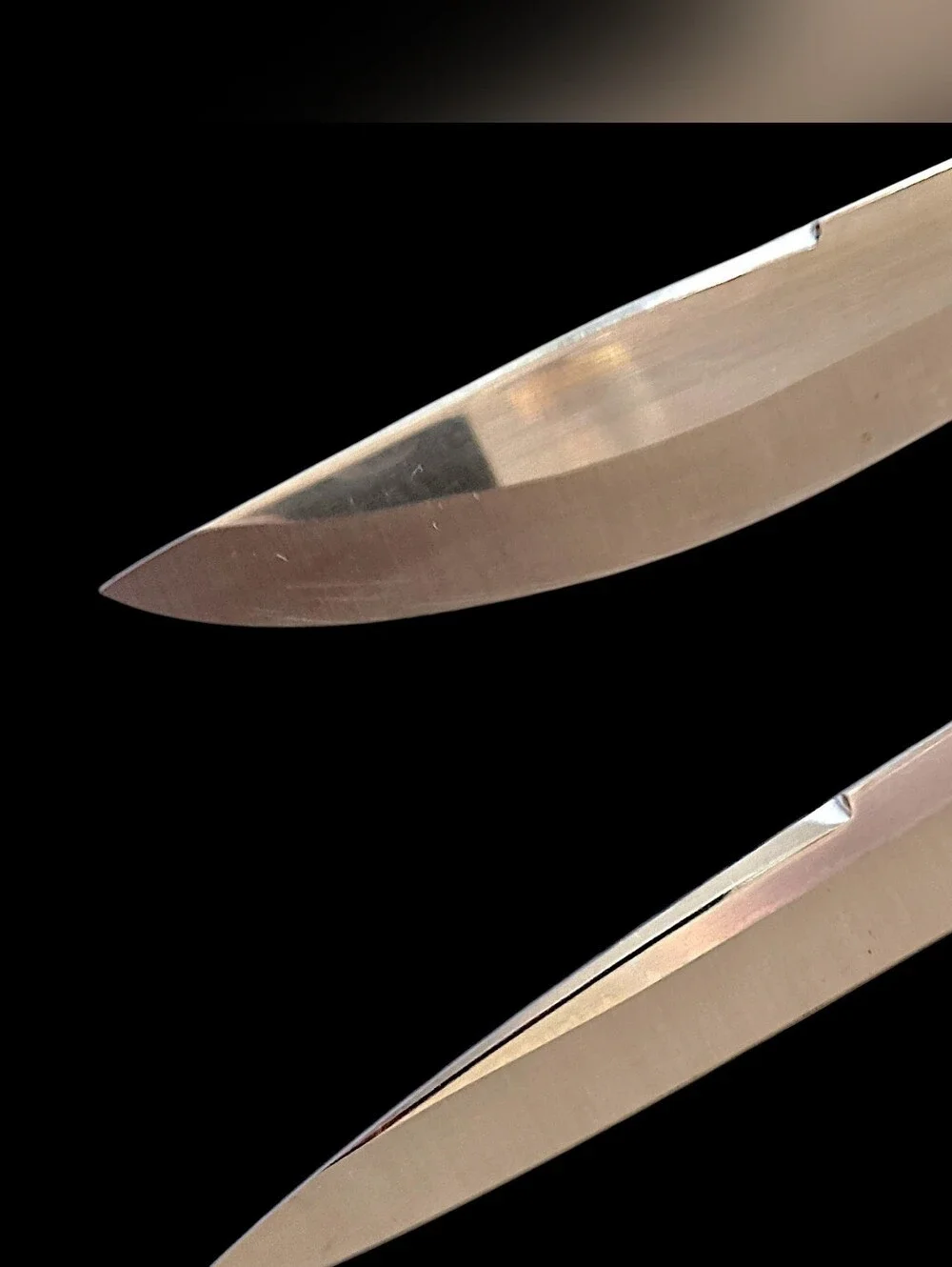 2 Interpur Japan Carving Knives Stainless Steel Blades Wood Handles Full Tang